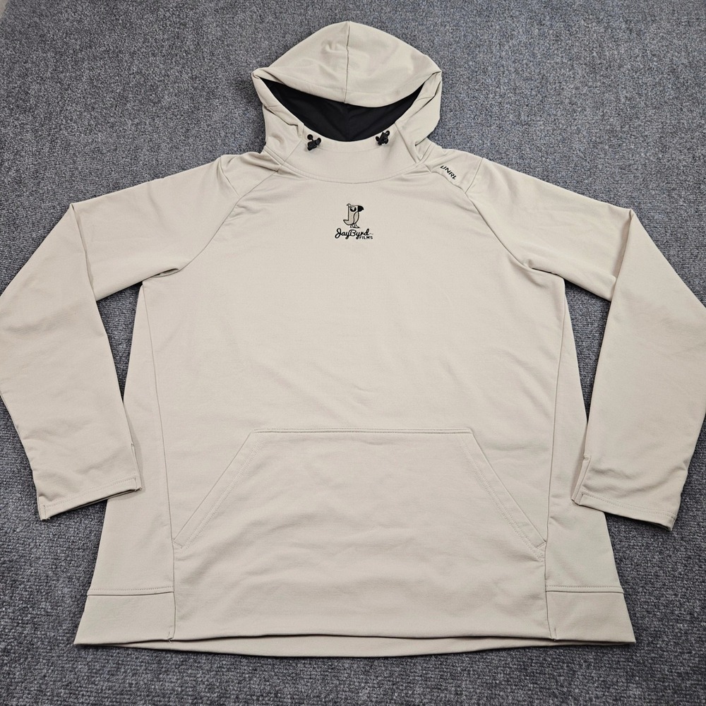 UNRL Hoodie XL Cream JayByrd Films Performance Pullover Athletic Minimal Modern